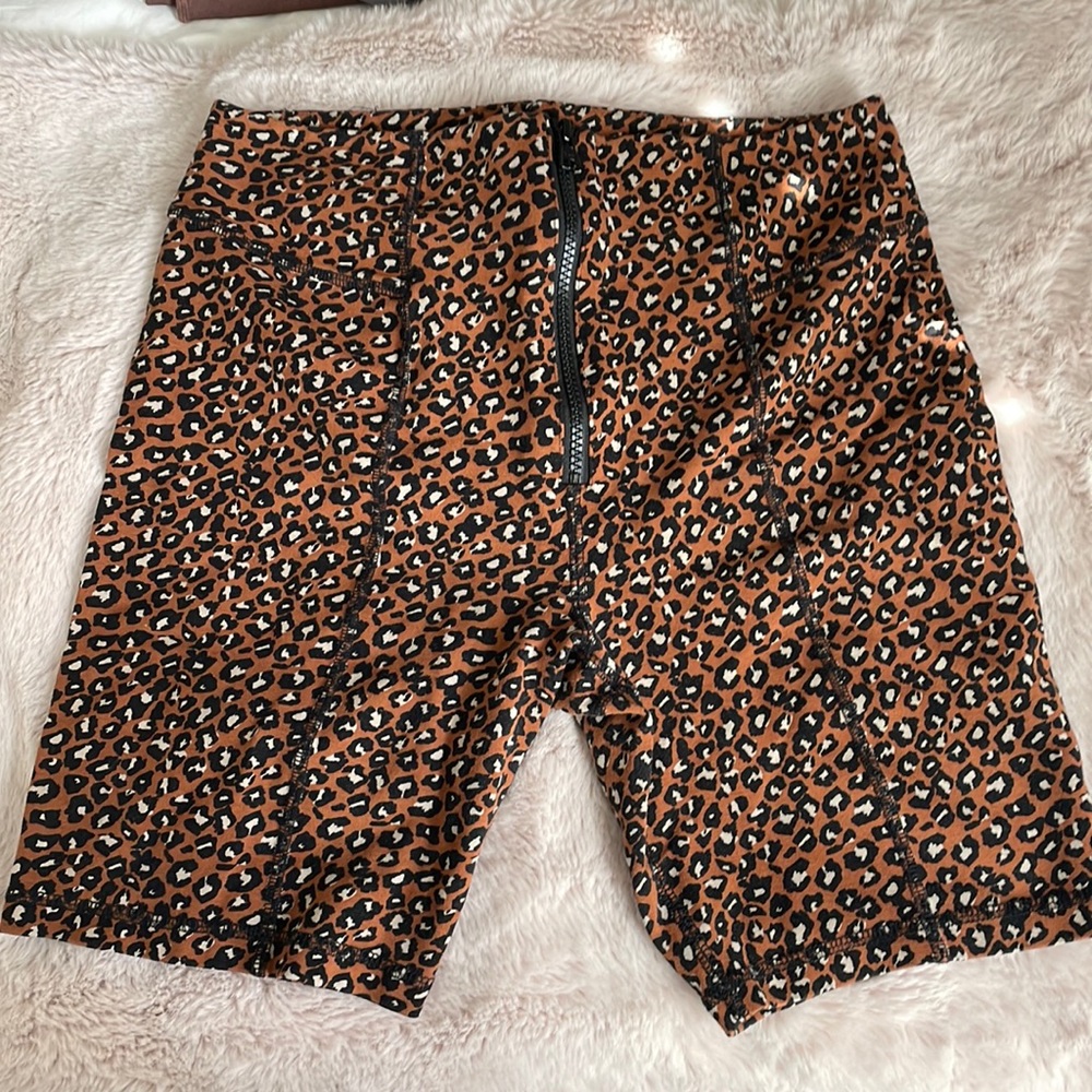 Free People cheetah bike short
